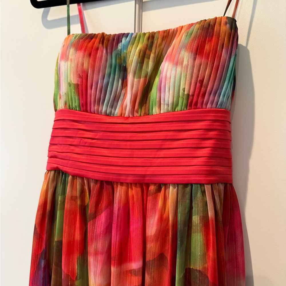 Eliza J Multicolor Strapless Maxi Dress